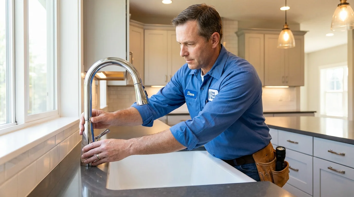 Kitchen faucet installation by Johns Plumbing LLC in Saint Bonifacius